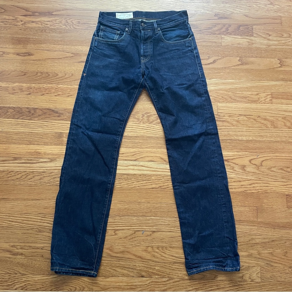 Imogene + Willie Men's Dark Blue Straight-Leg Jeans 29r